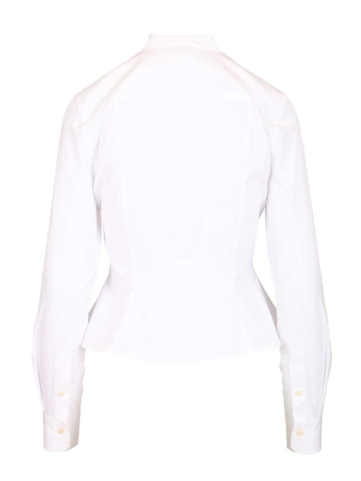 Mcqueen Ruffled Shirt Shirts - White | 6c035722347096484d4cf4c1b07260acf20be343
