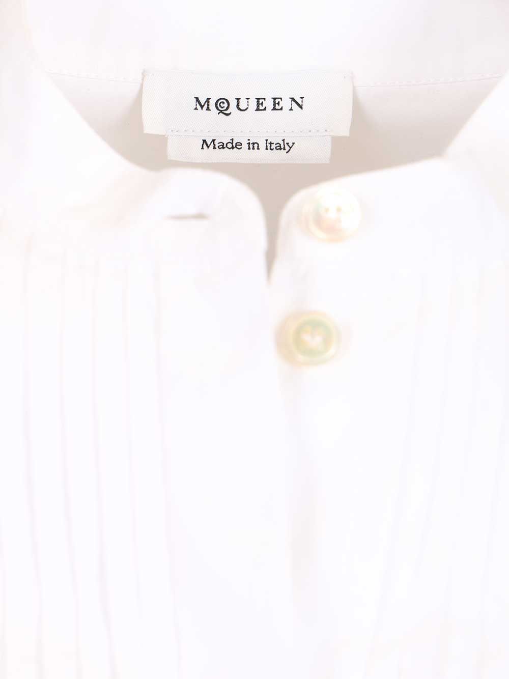 Mcqueen Ruffled Shirt Shirts - White | 2b9275337761afab8d8556095c4fe6265c5c8a7a