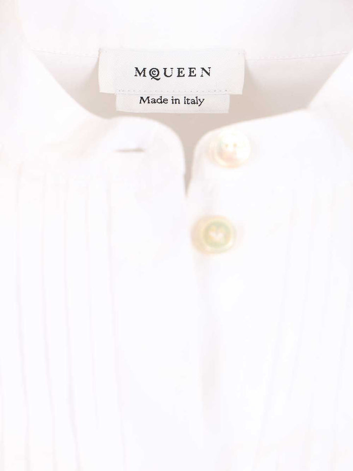 Mcqueen Ruffled Shirt Shirts - White | 2b9275337761afab8d8556095c4fe6265c5c8a7a