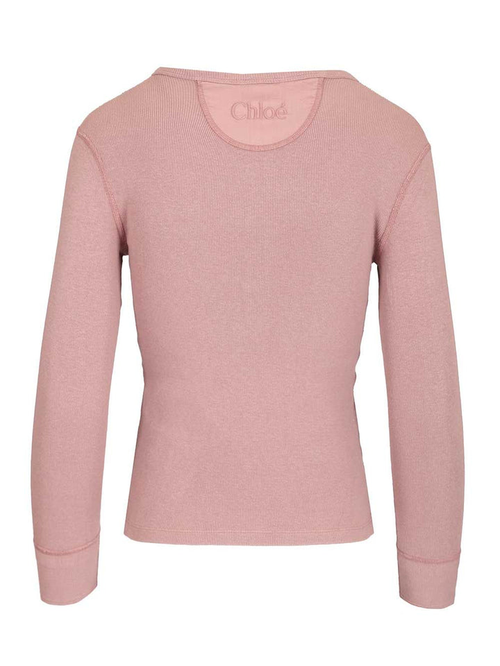 Chloe' Cotton Henley Shirt Tops - Rose | c9bebd6447a3f8da233264479e47e9c70e42c2c2