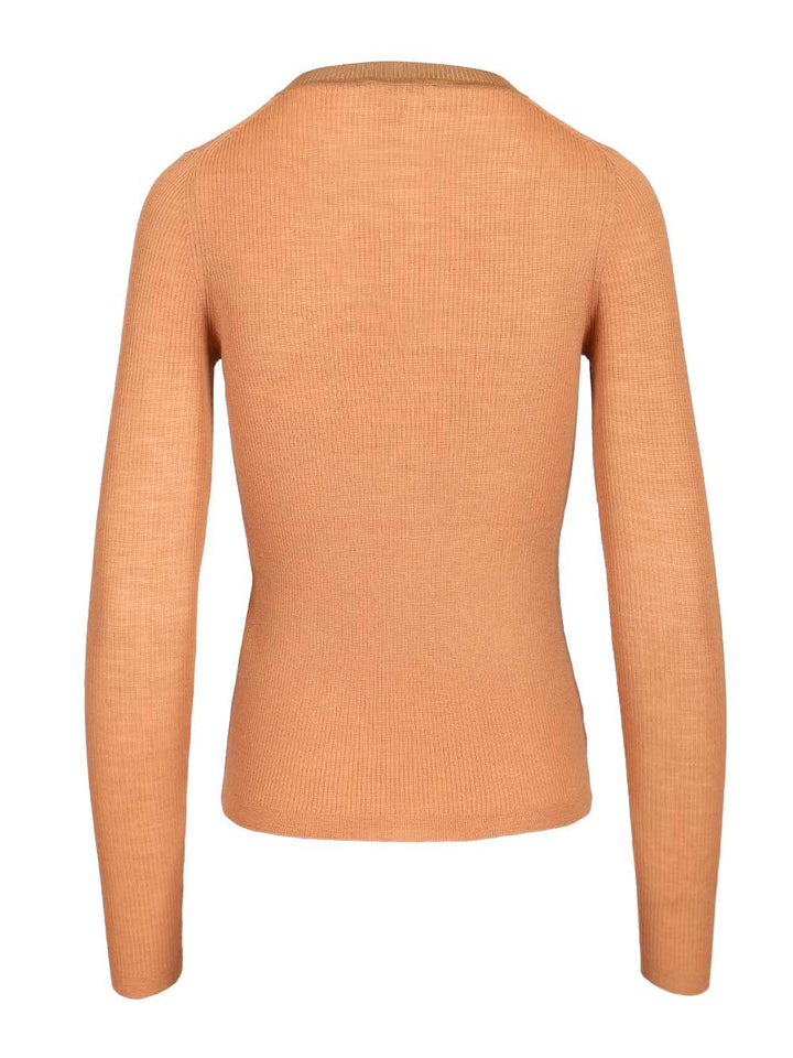 Chloe' Henley T-Shirt - Brown | f856d241bba51adb5607fc9e34230133bfdacc15