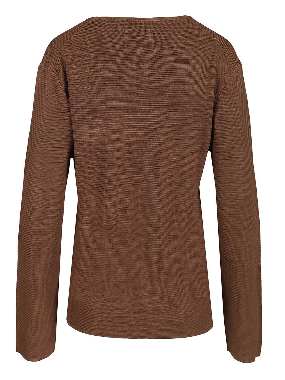 Loulou De Saison V-Neck Sweater Knitwear - Brown | 2f59b3692de20fa05c53e578b9a59e4a3b4df4ac