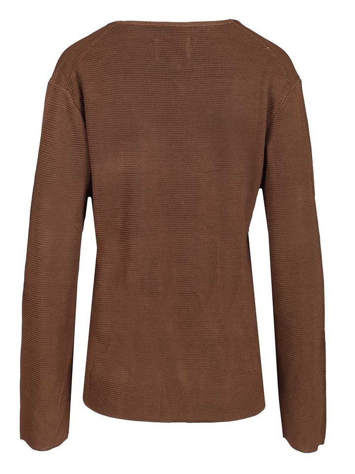 Loulou De Saison V-Neck Sweater Knitwear - Brown | 2f59b3692de20fa05c53e578b9a59e4a3b4df4ac