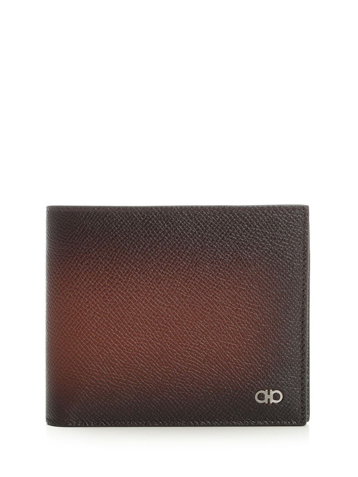 Ferragamo Leather Wallet Micro Gancio Wallets - Brown | 2c047cafb57c2bb47a014edd125960f7c83e3d37