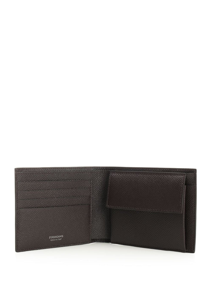 Ferragamo Leather Wallet Micro Gancio Wallets - Brown | ac20d5ab44ec5b76b1d3dd904aaa9a5a17ad74b5