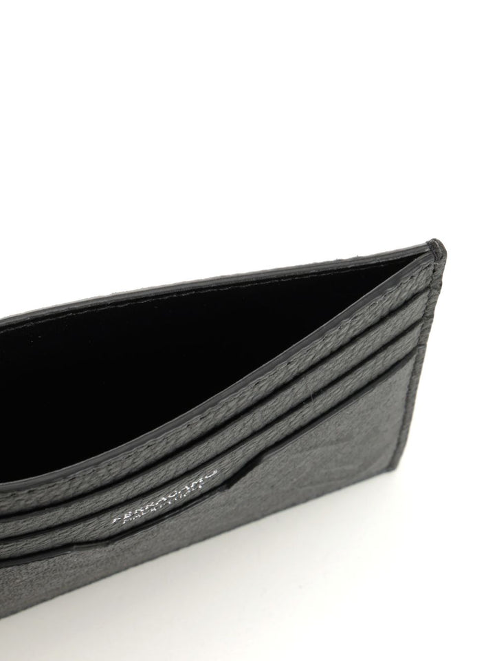 Ferragamo Monogram Card Holder Wallets - Grey | 83c9a5717b94566623f462173b578e65480ca6c1