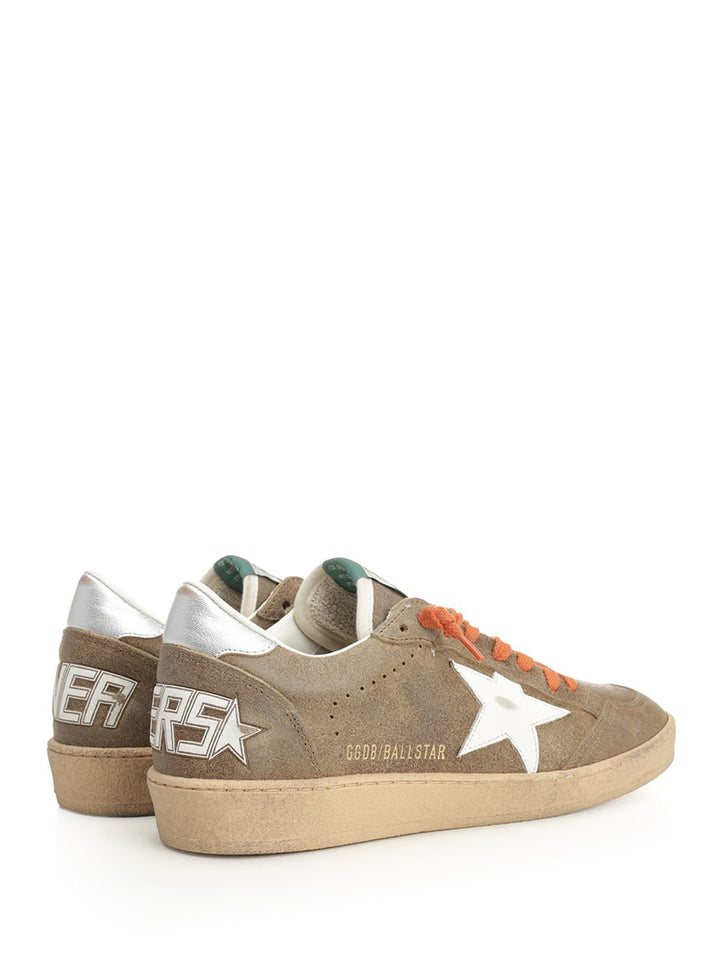 Golden Goose Deluxe Brand Ballstar Waxed Suede Upper Toe Tongue And Spur Leather Star Laminated Heel Sneakers - Brown | 135711333118ad19f44e56f6c4b685808777dad7