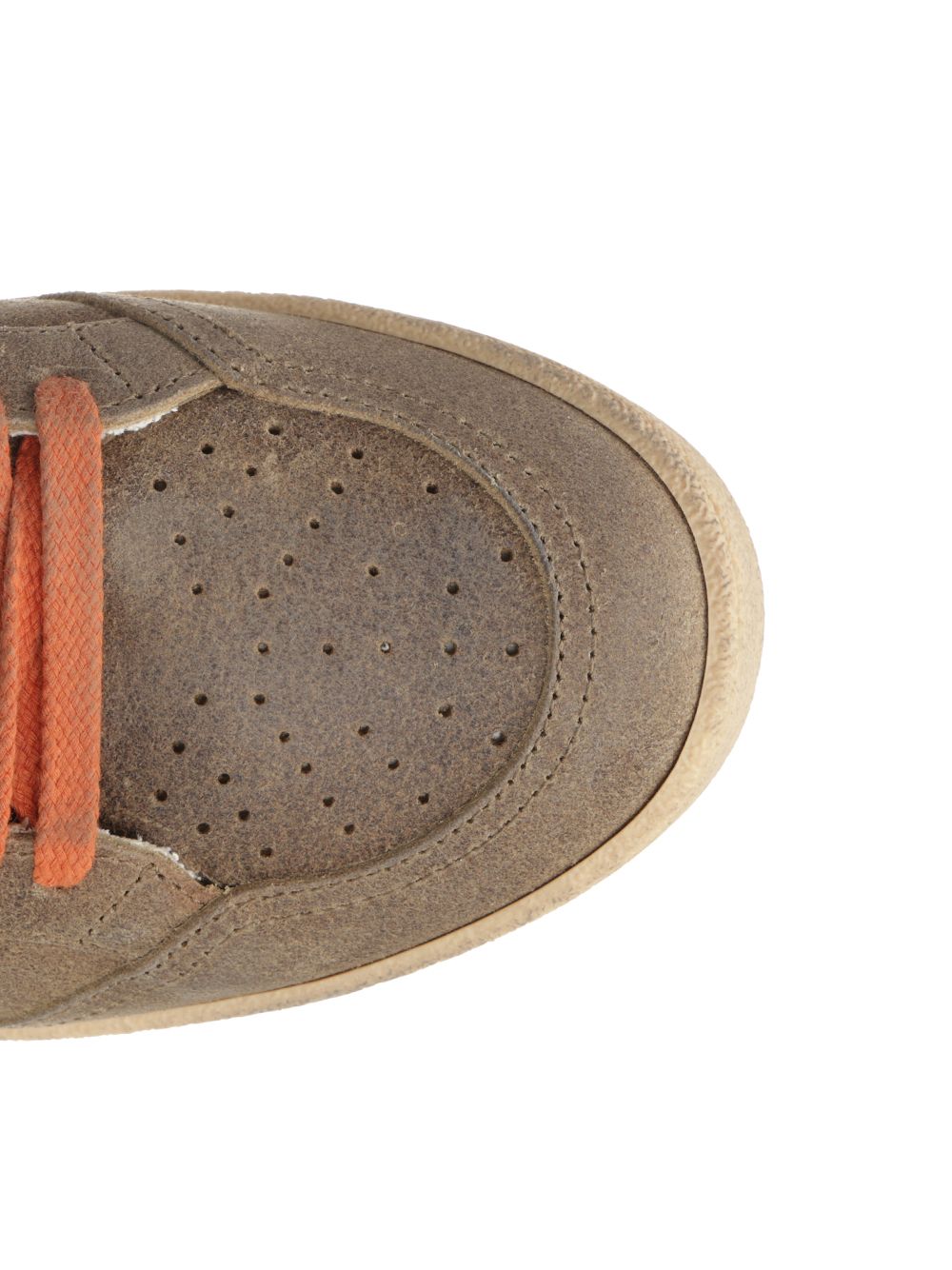 Golden Goose Deluxe Brand Ballstar Waxed Suede Upper Toe Tongue And Spur Leather Star Laminated Heel Sneakers - Brown | 5d06857198330aa782f4e5deff51422b12f7ff57