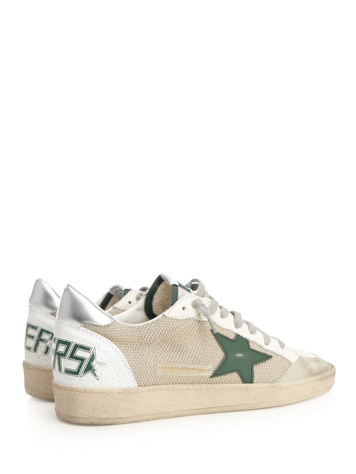 Golden Goose Deluxe Brand Ballstar Net Upper Leather Star Nylon Tongue Laminated Heel Crack Spur Sneakers - Beige | 09694fa7da22066605227ffd28a2c2b7725d7e54