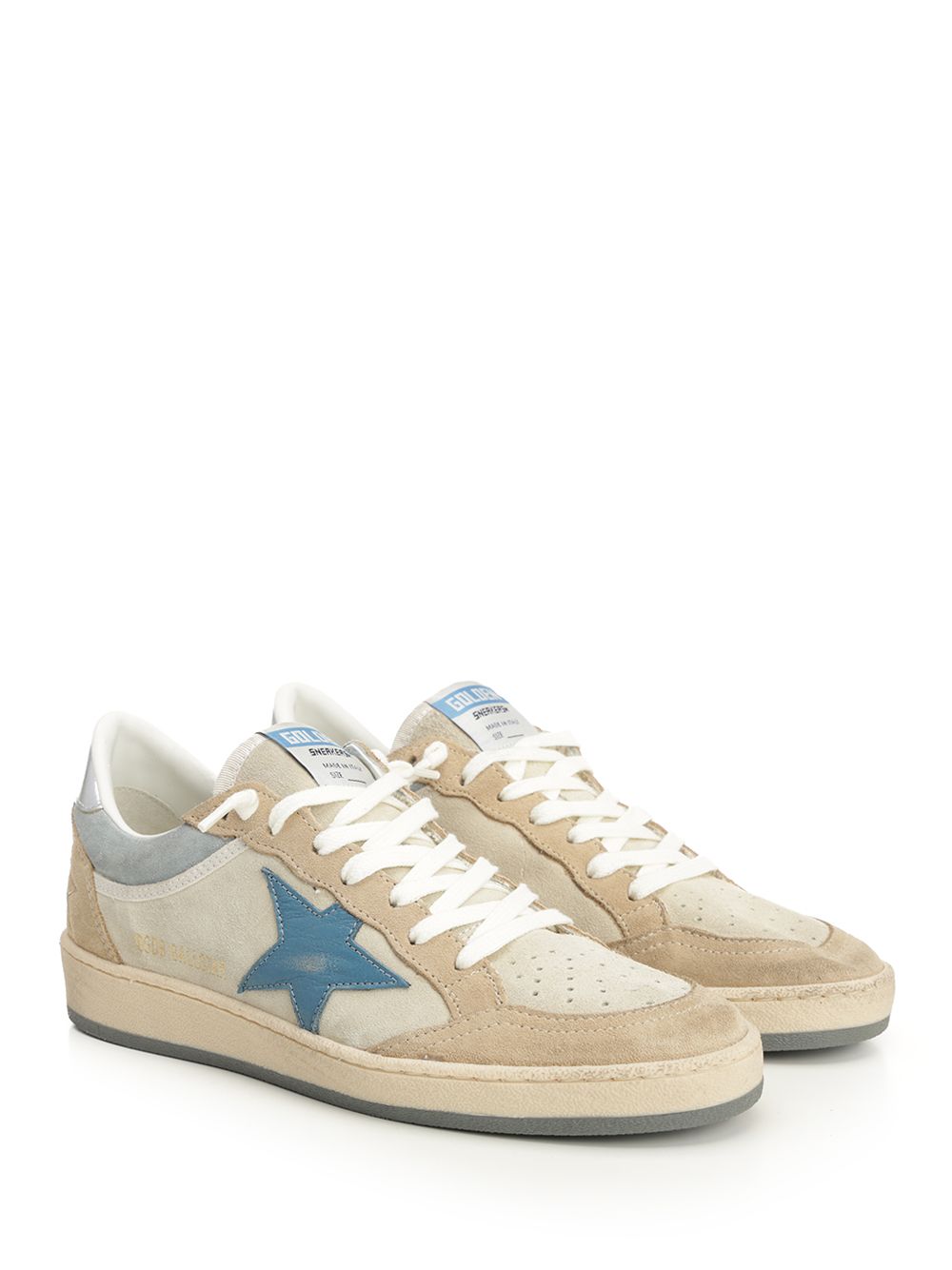 Golden Goose Deluxe Brand Ballstar Suede Upper Toe And Spur Nappa Star Laminated Heel Sneakers - Beige | d70b2183bdbfeb1981e3452b668df547dab78c76