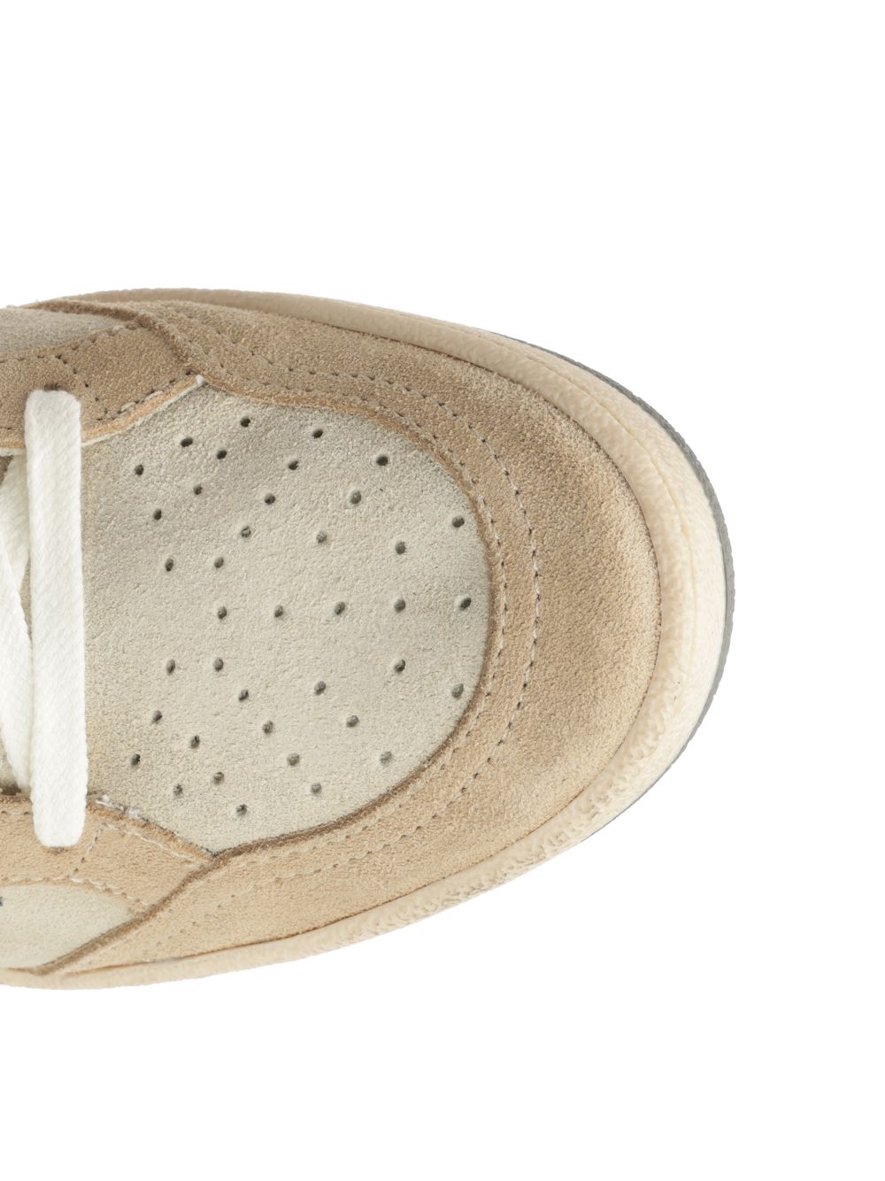 Golden Goose Deluxe Brand Ballstar Suede Upper Toe And Spur Nappa Star Laminated Heel Sneakers - Beige | be4f5c5558cdf05bd3f286067406883fcb5e63de