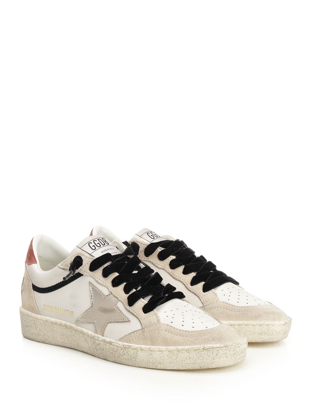 Golden Goose Deluxe Brand Ball Star Leather Upper Suede Toe And Spur Laminated Star Waxed Suede Heel Sneakers - White | 5b4c423fff01a8e6d7b11b2ec0267c7f4811331b