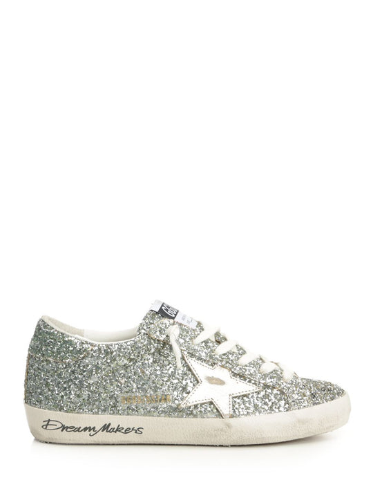 Super Star Glitter Upper Toe Tongue And Heel Laminated Star Sneakers Silver