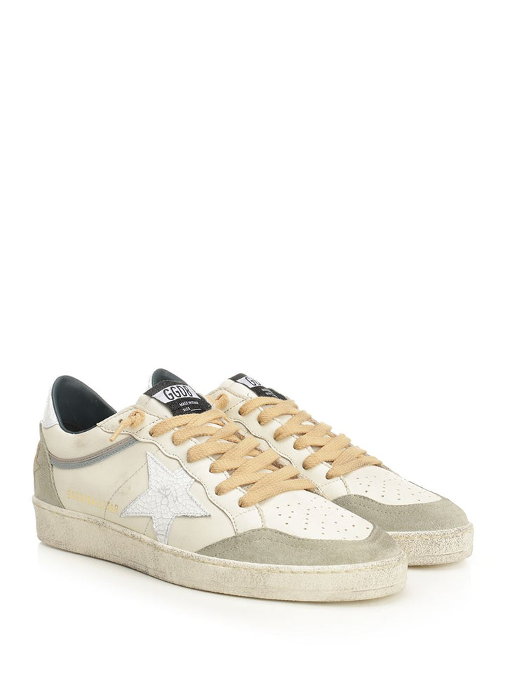 Golden Goose Deluxe Brand Ballstar Nappa Upper Suede Toe And Spur Crack Leather Star And Heel Sneakers - Beige | 9df83459837dcaf07bd51b75c8c8896d0dbd95fb