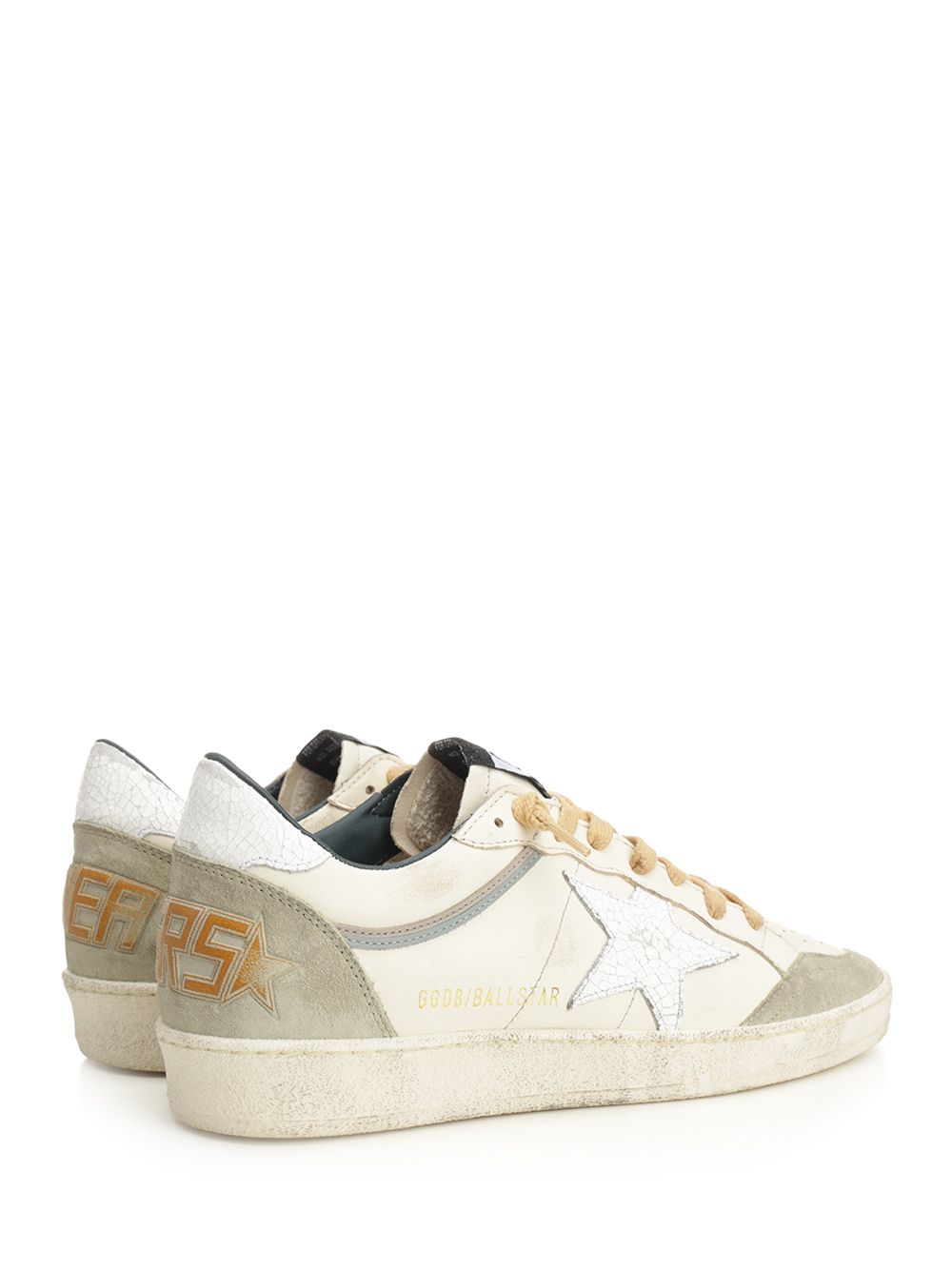 Golden Goose Deluxe Brand Ballstar Nappa Upper Suede Toe And Spur Crack Leather Star And Heel Sneakers - Beige | ca0a0745602269a05104af2ba21ecac630ed4aef