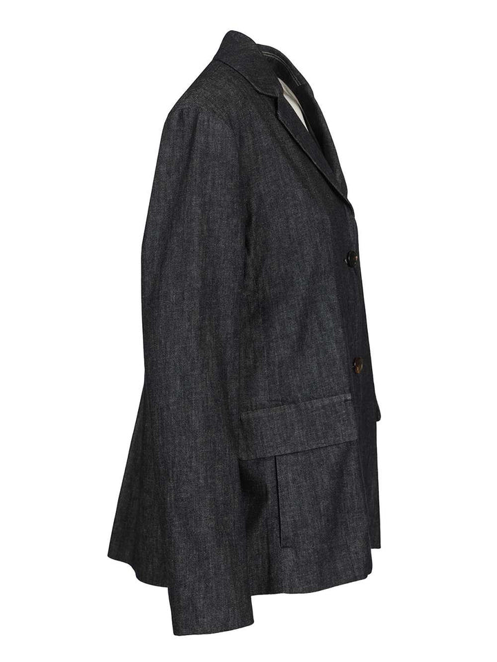 'S Max Mara Leone Single Breasted Denim Jacket Jackets - Blue | 98dc5d87aad55becefb99e0f8cd5e7822f7e819c