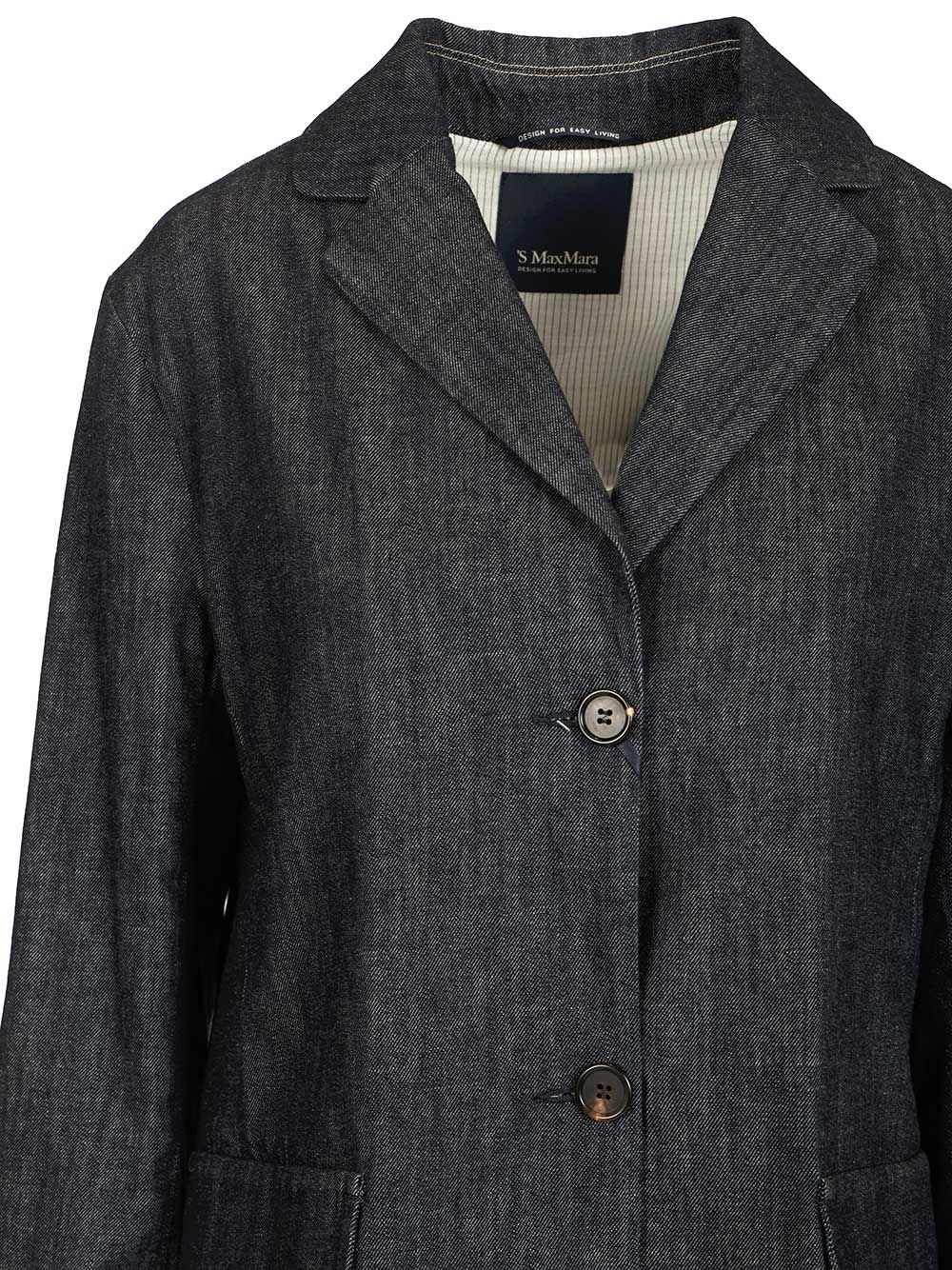 'S Max Mara Leone Single Breasted Denim Jacket Jackets - Blue | 4a2f762cc4578c20ca6c9eff735775d95811470b