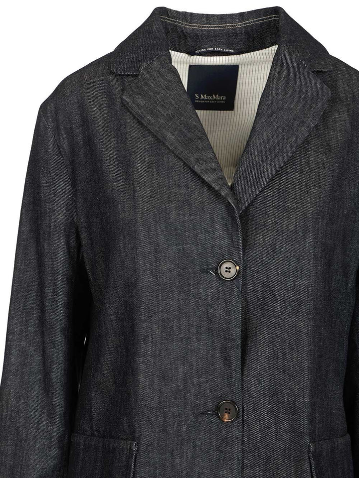'S Max Mara Leone Single Breasted Denim Jacket Jackets - Blue | 4a2f762cc4578c20ca6c9eff735775d95811470b