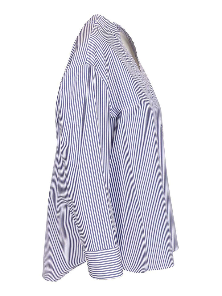 'S Max Mara Chicca V Neck Pocket Popeline Shirt Shirts - Multicolor | 268763942d960aff91a69a638e85978cf4ce65c2