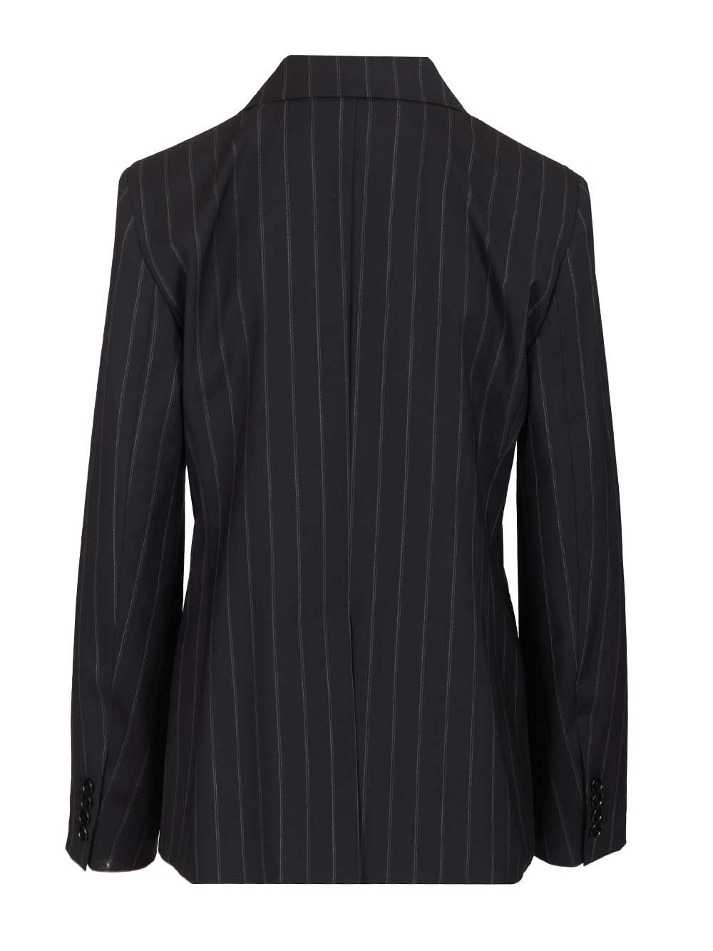 Max Mara Studio Mstonagro Wool Double Breasted Blazer Jackets - Blue | 74e977fb55db44da081879f548ccda4837d3af55