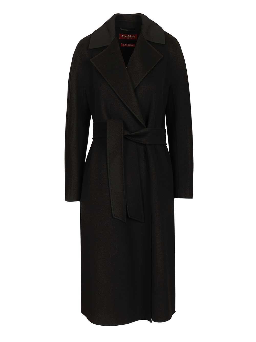 Max Mara Studio Dressing Gown Coat Coats - Black | 8a7a060ae18147aec65b9edbb80686fa7c79a185