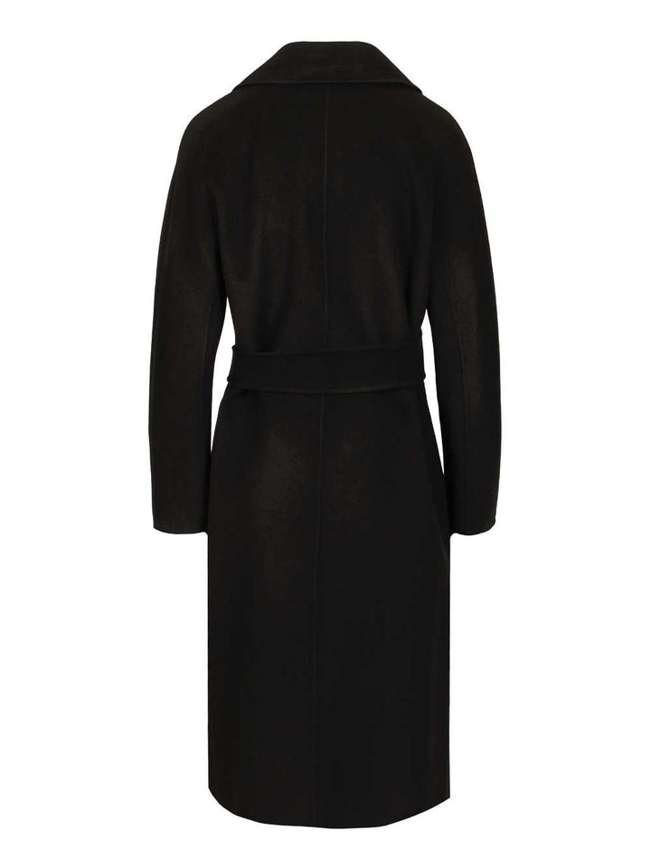 Max Mara Studio Dressing Gown Coat Coats - Black | f82cd8cabeda906256cfd07ffeafb203ec8040a4