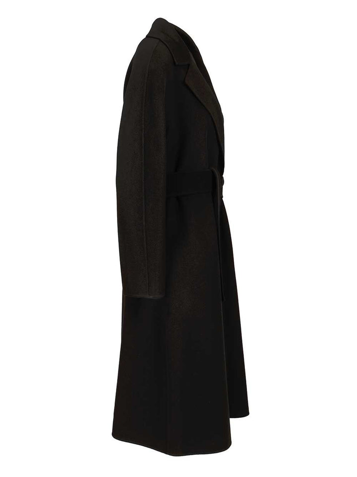 Max Mara Studio Dressing Gown Coat Coats - Black | 45ee321bc19b9cb586f6d384b1f5d638925407bd
