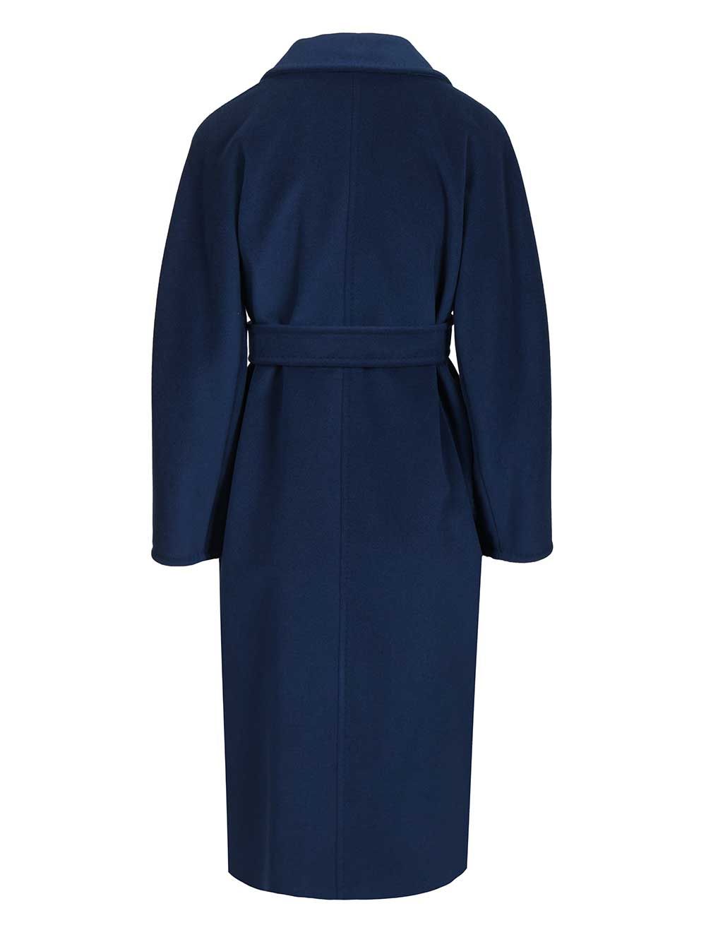 Max Mara Madame Wool Cashmere Double Breasted Coat Coats - Blue | 21deb85949ddfbaab5da30d42b2b3328127b291a