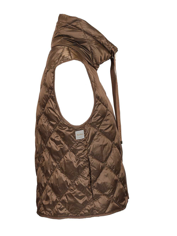 Max Mara The Cube Nylon Canvas Vest Coats - Brown | 72093905814ccf9f542e3d896683119cf13258ec