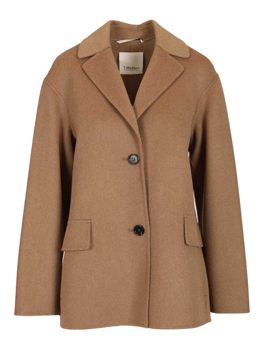 Elfi Single Breasted Wool Jacket Jackets Beige