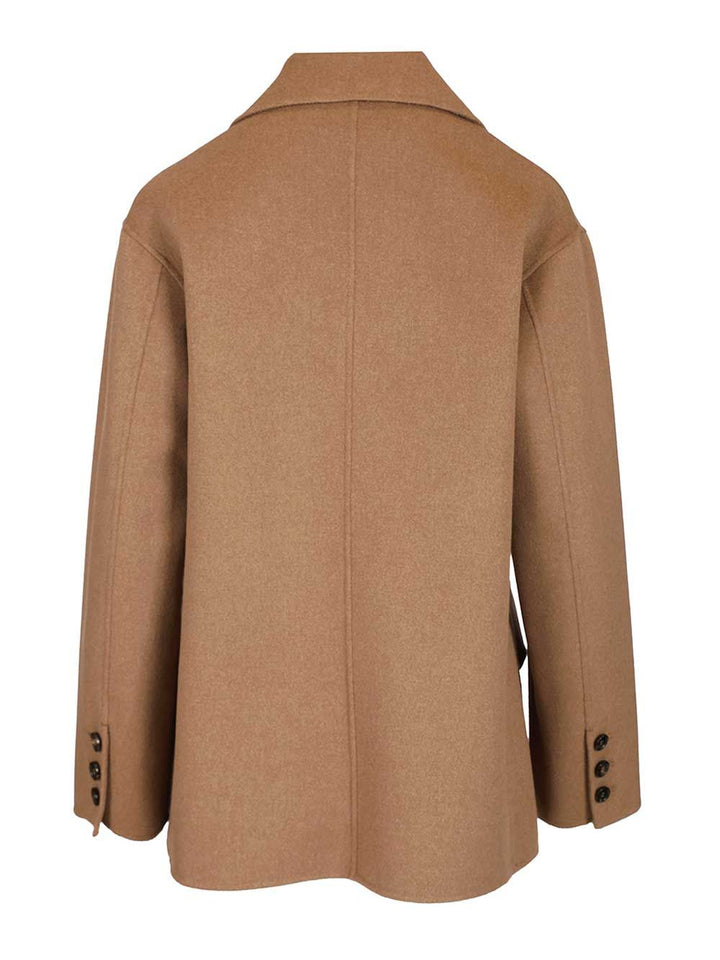' S Max Mara Single-Breasted Double Wool Jacket Jackets - Beige | 3cd9a57ed30f0fcb44a008eb2837e1f2a9788853