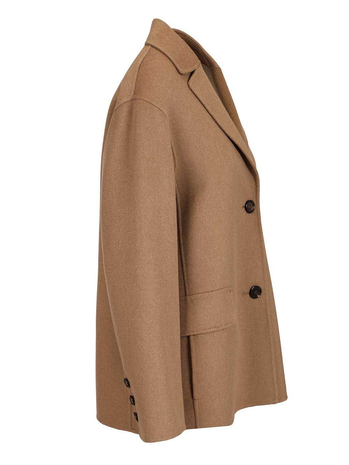' S Max Mara Single-Breasted Double Wool Jacket Jackets - Beige | fd3506660d29680bfc484eb264b7d279d666ba0f