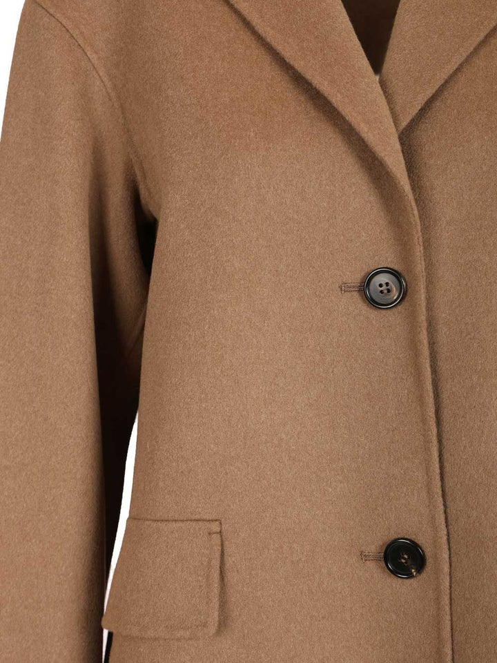 ' S Max Mara Single-Breasted Double Wool Jacket Jackets - Beige | da18ece21813a7351a89d064df09a19e7aeec30c