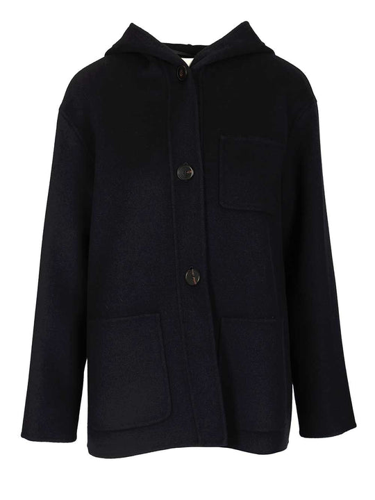 Mstpaglie Hooded Overshirt Coat Coats Blue