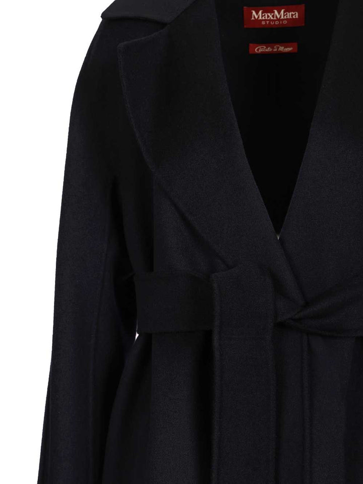 Max Mara Studio Dressing Gown Coat Coats - Blue | e81fb4d48537f24cb2957ad62d098732167f546e
