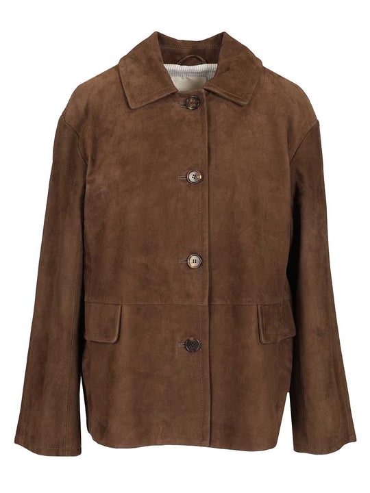 Suede Jacket Jackets Brown