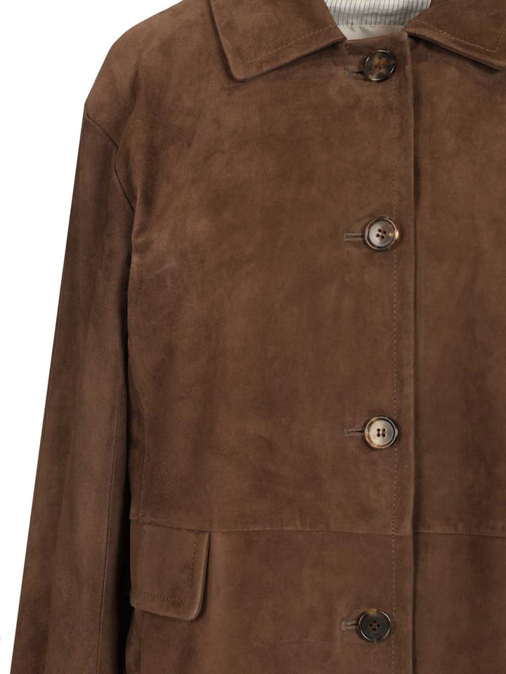 'S Max Mara Suede Jacket Jackets - Brown | 4f3cbdb86307a09ac547fbd95035570cf3db3b7d