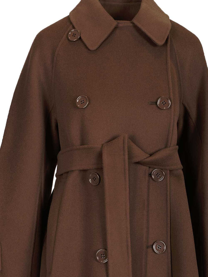 'S Max Mara Louise Double Breasted Short Belted Jacket Jackets - Brown | 8834fcee013c9d3c18ab6d7968ac5660e3cf4d67
