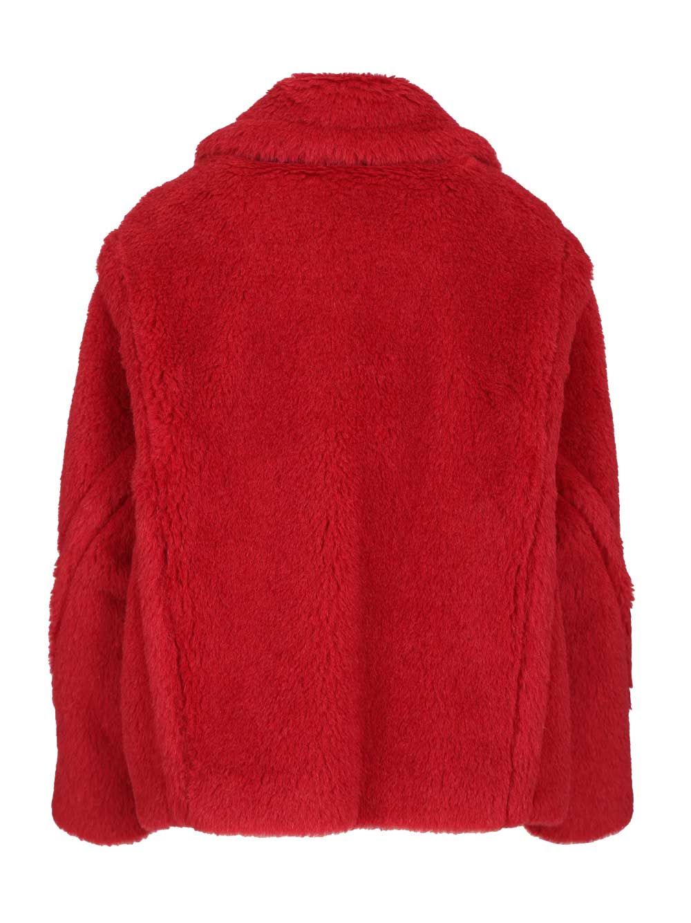 Max Mara Alpaca And Wool Teddy Crop Coat Coats - Red | c704ec6b7215e0d992e4fac5c2b848cf127210e3