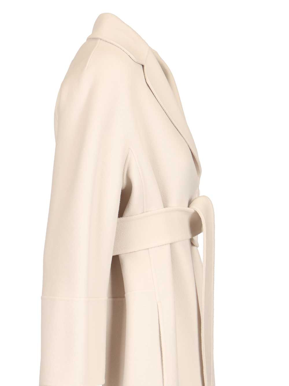 'S Max Mara Short Wool Coat Coats - White | 163c7fad4189ef35a944636d6cc4f135226ae1a0