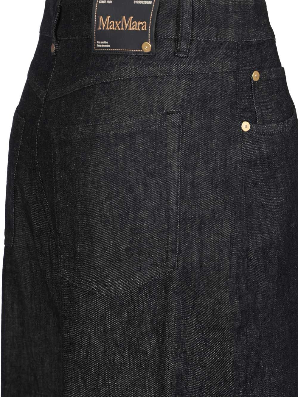 'S Max Mara Lavinia Wide Leg Denim Jeans - Blue | b41e6ba43ddafa416b63e964ebd4ce20c895c8de