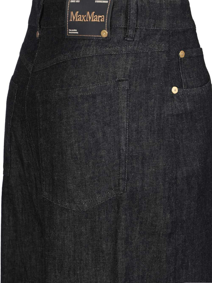 'S Max Mara Lavinia Wide Leg Denim Jeans - Blue | b41e6ba43ddafa416b63e964ebd4ce20c895c8de