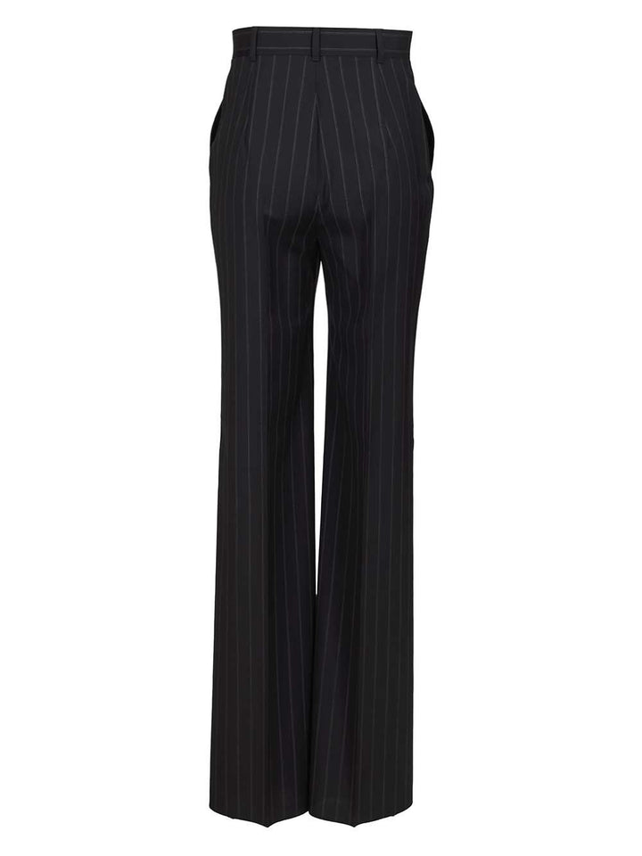 Max Mara Studio Mstenfasi Wool Straight Pants Trousers - Blue | b0ce0161bfd6d40e1e7f67caf1f5b3d471795161