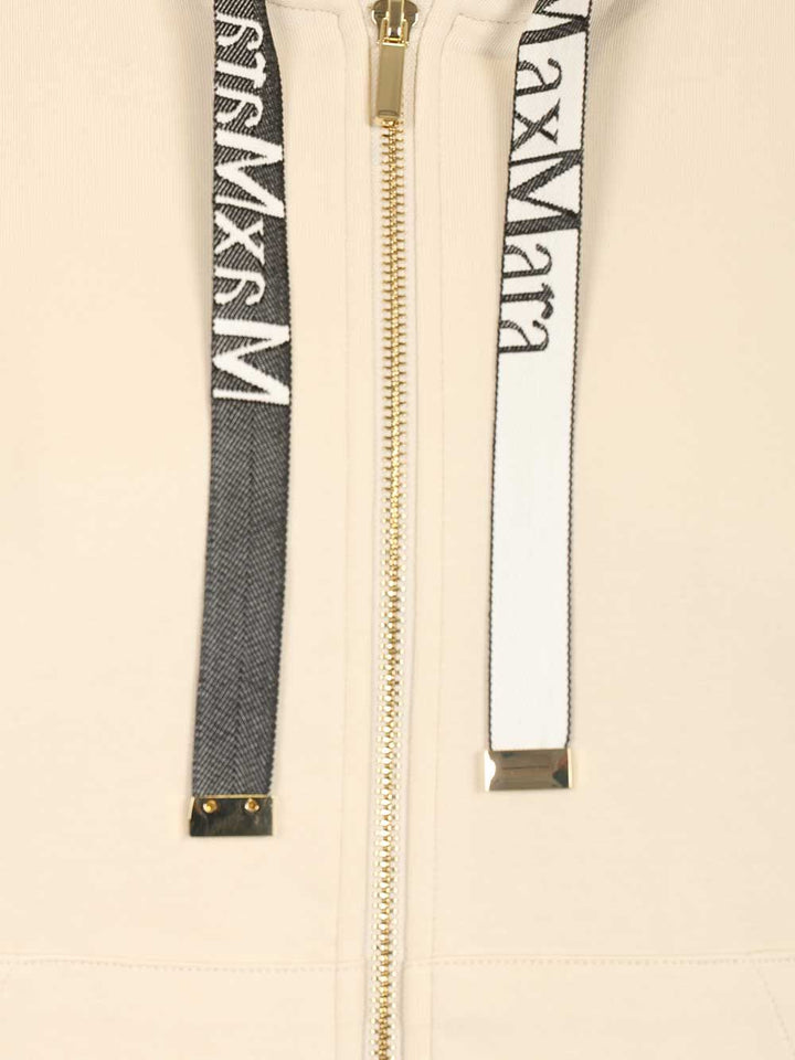 'S Max Mara Technical Jersey Zip-Up Sweatshirt Sweatshirts - Beige | 97b1cfd29025f81cd5a338e3dbf29bfc894cd9df