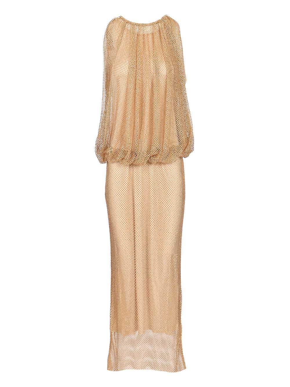 Sportmax Sleeveless Jersey Dress With Crystals Dresses - Beige | 77ce5f79482e691ecb06e41482d6733c9ea808c7