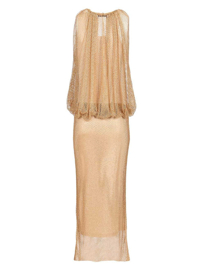Sportmax Sleeveless Jersey Dress With Crystals Dresses - Beige | bfc2f299454532f987199e67913aa7f441145e61