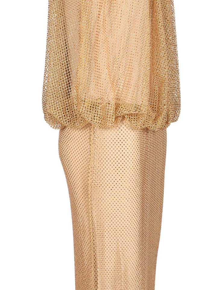 Sportmax Sleeveless Jersey Dress With Crystals Dresses - Beige | 9fb36c74dc5cfd61a18e5efba227f96e25b33e44