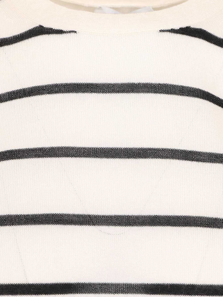 Max Mara Favetta Sweater In Cashmere And Silk Blend T-Shirt - White | 101a2acb0fdbb1788d654dd0db3e10f60799686b