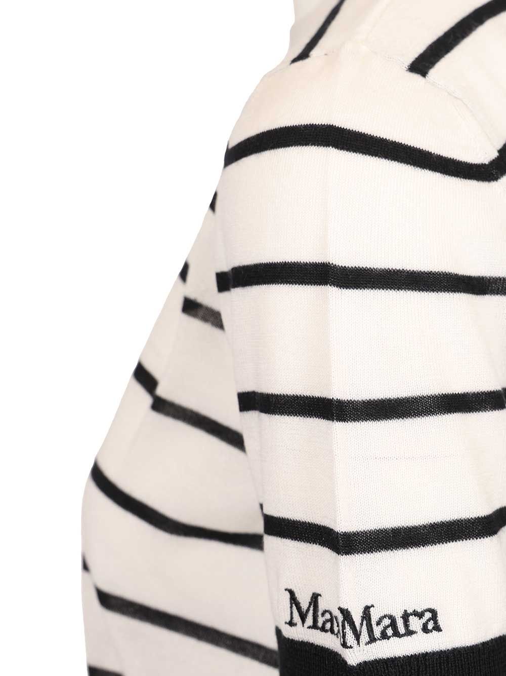 Max Mara Favetta Sweater In Cashmere And Silk Blend T-Shirt - White | a974fd0c0565ec15726e1d79172e945aec5cf061