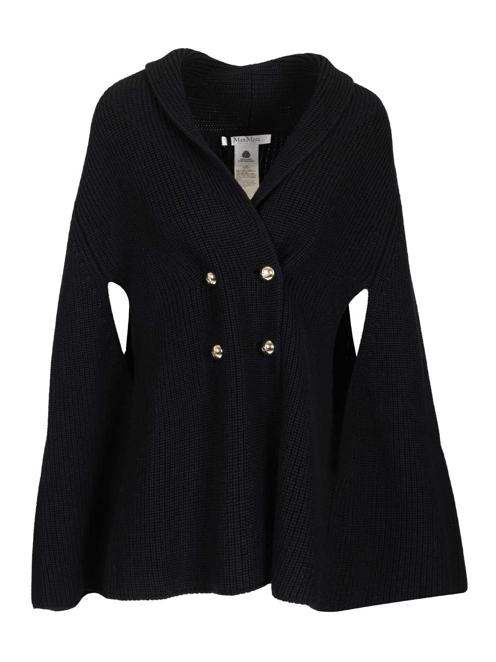 Max Mara Double-Breasted Cape Coats - Blue | f43da91266c5e2918ad9e7baf5377aaa34cc9187